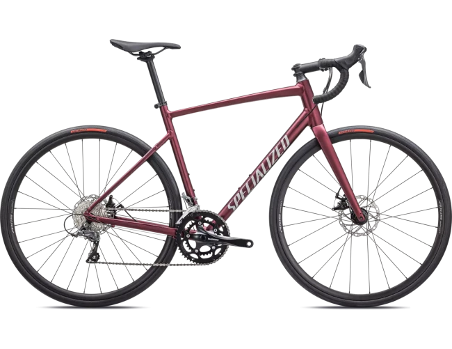 Specialized Allez E5 Disc - M/54 ,Satin Maroon / Silver Dust / Flo piros, 2024