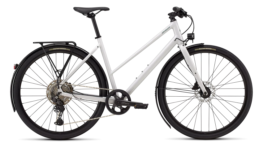 Specialized SIRRUS X 3.0 EQ STEP THROUGH - S, Gloss Dove Grey/Metallic Pine Frost Reflective,  2026