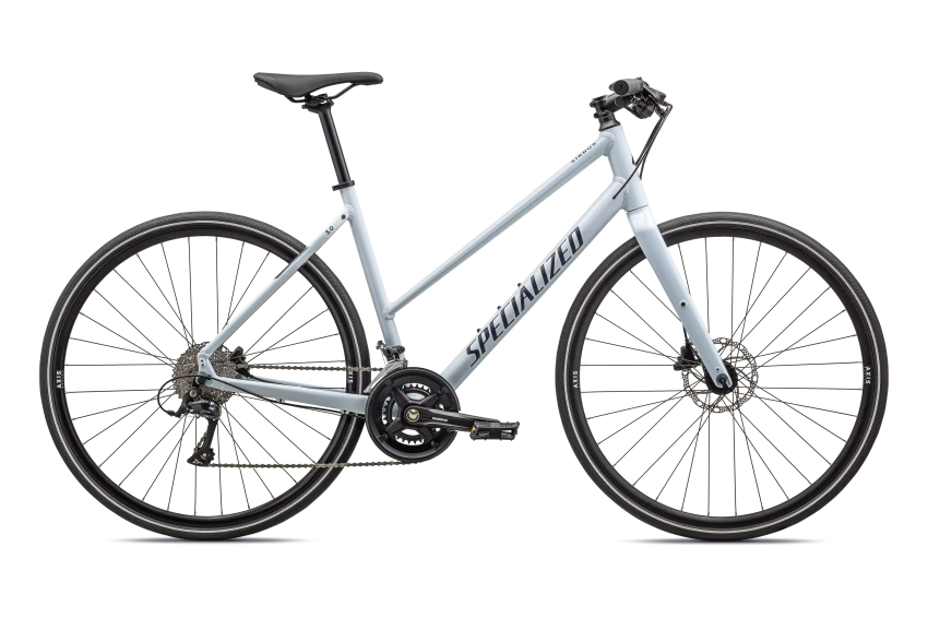 Specialized SIRRUS 3.0 STEP THROUGH - M, GLOSS MORNING MIST / SATIN DEEP MARINE REFLECTIVE, 2023