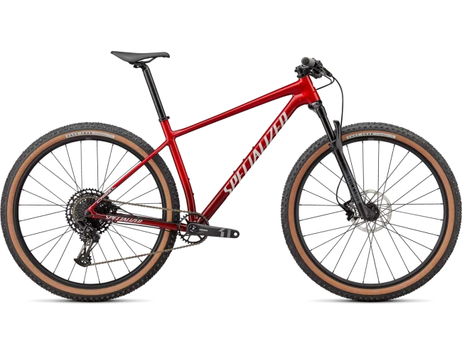 Specialized Chisel Hardtail Comp  - M,29 GLOSS RED TINT FADE OVER BRUSHED SILVER / TARMAC BLACK / WHITE w/ GOLD PEARL, 2022
