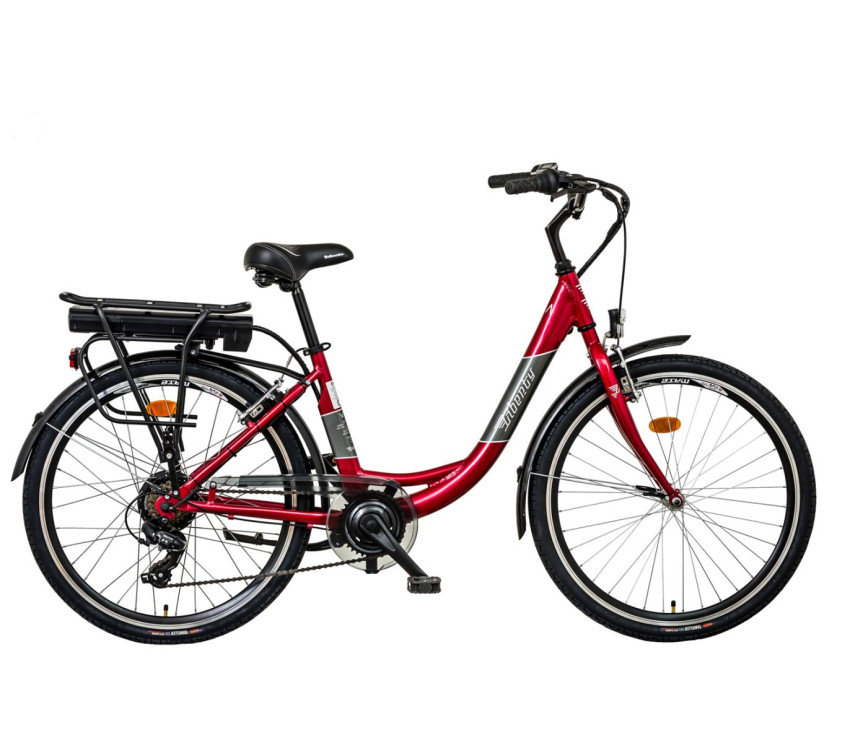 Liberty e-VIA 6 spd zadný motor ,color display I386 - M, 26 červená, 2025
