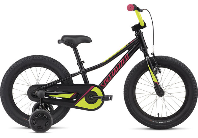 Specialized Riprock Coaster 16, 16 Black Gold Pearl/Hyper Green/Rainbow Flake Pink, 2022