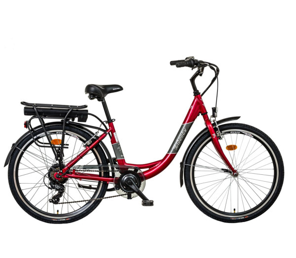 Liberty e-VIA 6 spd zadný motor ,color display I386 - M, 26 červená, 2025